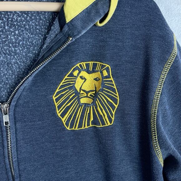 Disney Lion King Broadway Musical Hoodie Zip-Up Sweater Gray Size Medium - Picture 3 of 10